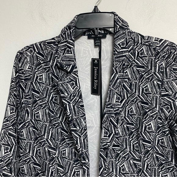 Jessica Riley Short Blazer lightweight Black/White Classic Size S - Picture 2 of 6